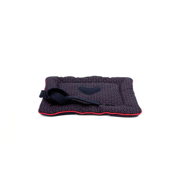 Florentine Small Dog Travel Bed Navy-Red