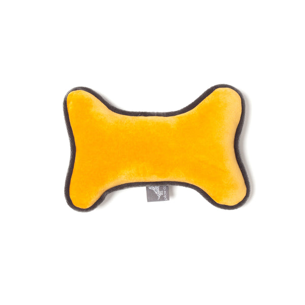 Monogramm Bone Dog Toy Grey-Yellow