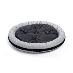 Moon Medium Round Dog Bed Black-White