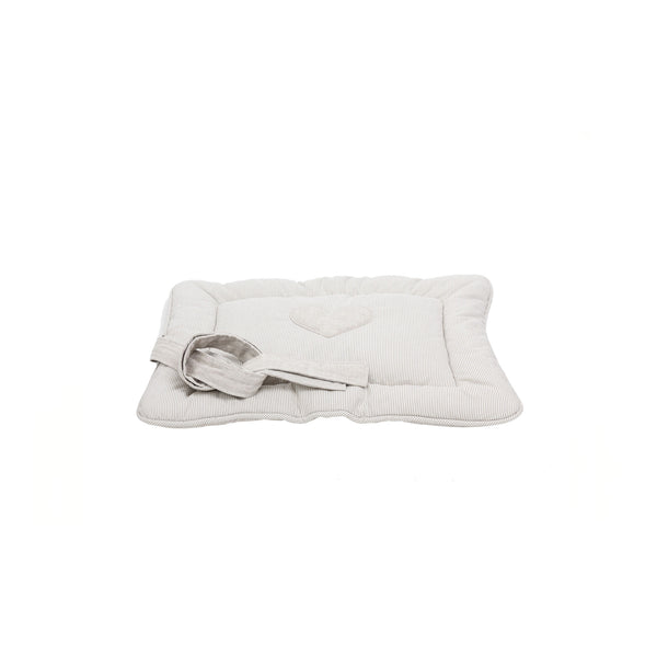 Caramel Small Dog Travel Bed Beige-Offwhite